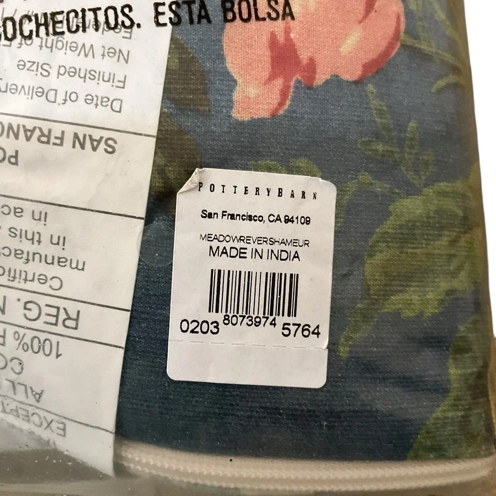 Pottery Barn Set of 2 Reversible Pillow Shams Euro 26